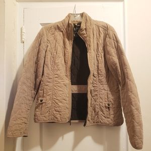 Lightweight quilted tan jacket